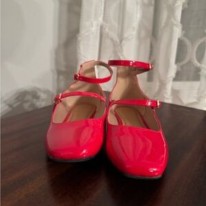 Old Navy Red Patent Leather Mary Jane Flats